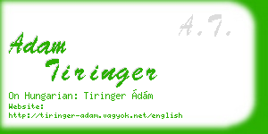 adam tiringer business card